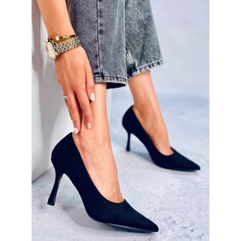 Escarpins femme en daim Giorgia Black le noir 3