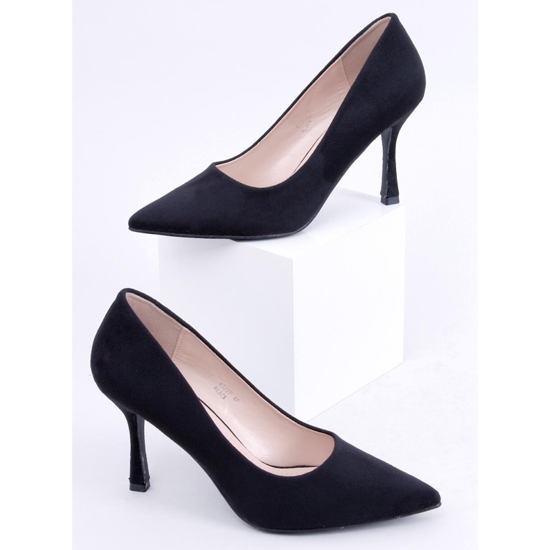 Escarpins femme en daim Giorgia Black noir 1