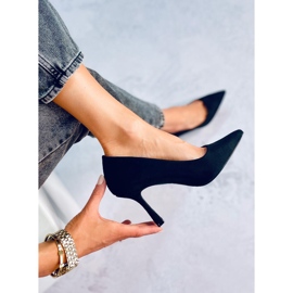 Escarpins femme en daim Giorgia Black le noir 5