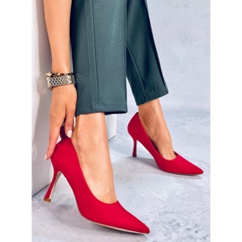 Escarpins femme en daim Giorgia Red rouge 2