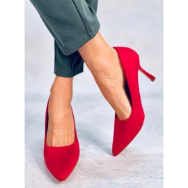 Escarpins femme en daim Giorgia Red rouge 4