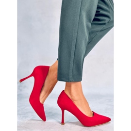 Escarpins femme en daim Giorgia Red rouge 3
