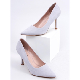 Escarpins femme en daim Giorgia Grey gris 1