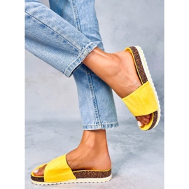 BM Chaussons en liège pour femme Stoner Yellow jaune 2