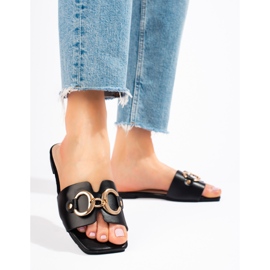 Sandales noires élégantes avec boucle Shelovet le noir 2