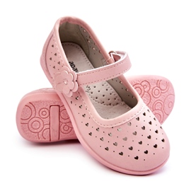 PA1 Ballerines Enfant Ajourées Rose Lenna 3
