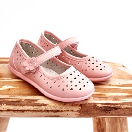 PA1 Ballerines Enfant Ajourées Rose Lenna 5