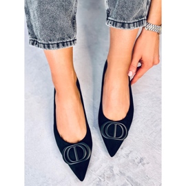 Arte Ballerines noires à bout en amande 1