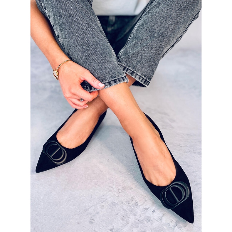 Arte Ballerines noires à bout en amande 2