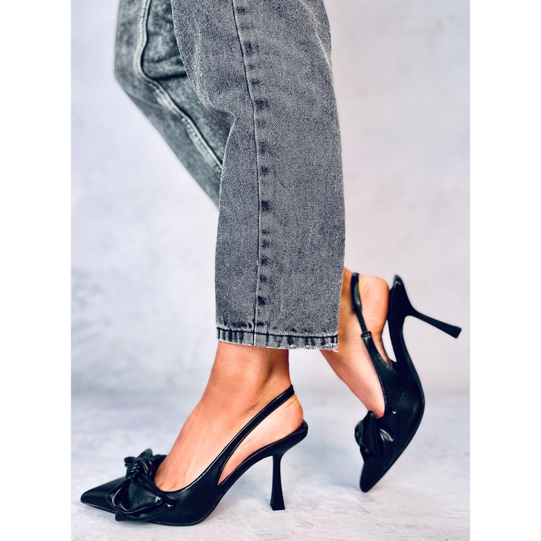 BM Escarpins à talons ouverts de Deluna Black noir 2