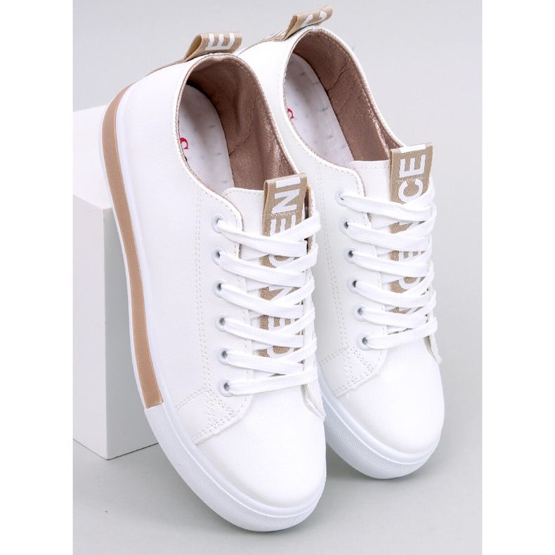 BM Baskets femme Monae Champagne blanc 1