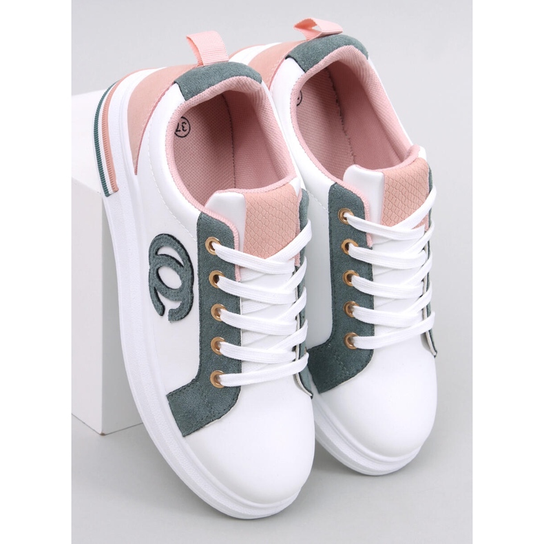 BM Baskets femme Vert Verdon blanc 1