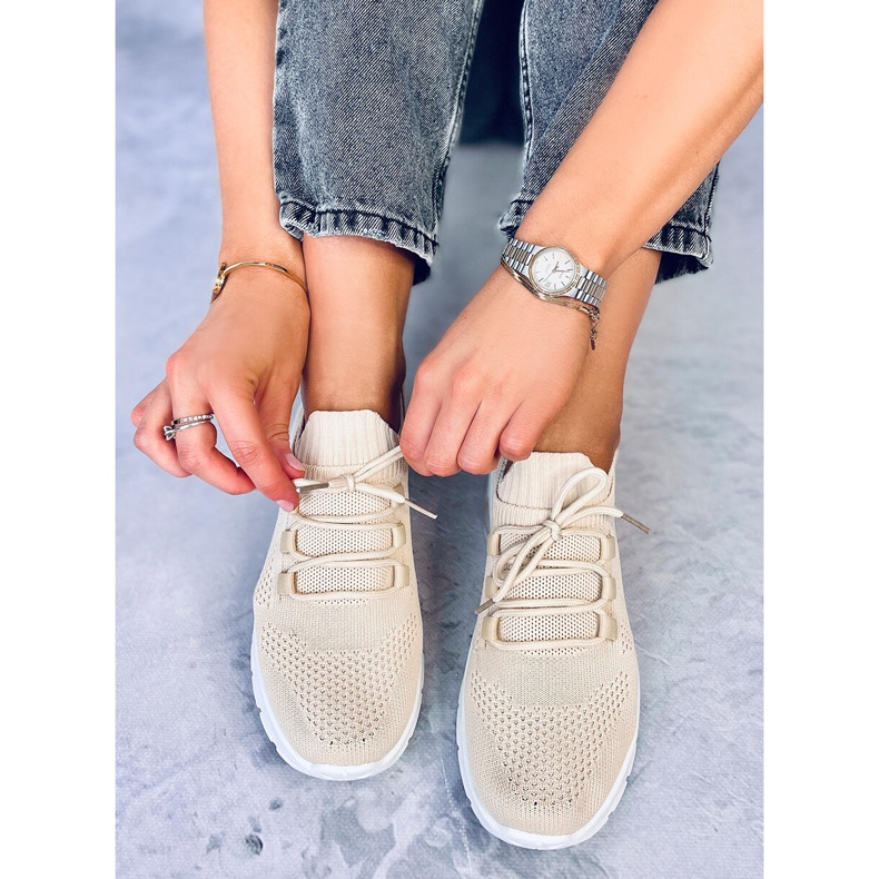 Caruso Chaussures de sport chaussettes beiges 2