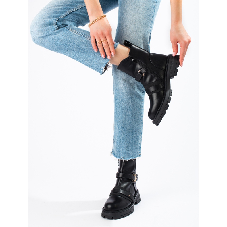 Baggies femme noires avec protecteur le noir 1