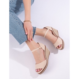 Sandales compensées confortables noires avec espadrilles de Shelovet 2