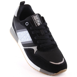 Chaussures de sport homme confortables noires Big Star JJ174397 le noir 1 Chaussures de sport homme confortables noires Big Star JJ174397 le noir 1