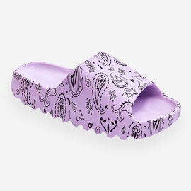 Pantoufles pour femmes à la mode sur une plate-forme massive Violet Lorette 1