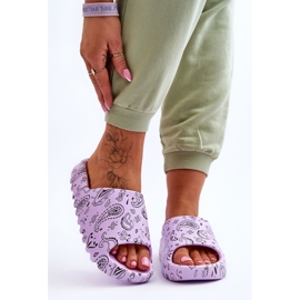 Pantoufles pour femmes à la mode sur une plate-forme massive Violet Lorette 3