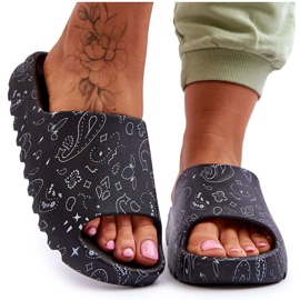 Pantoufles pour femmes à la mode sur une plate-forme massive Noir Lorette le noir 9