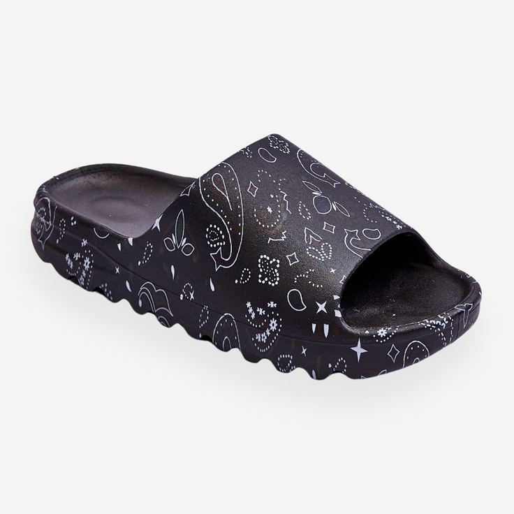 Pantoufles pour femmes à la mode sur une plate-forme massive Noir Lorette 1