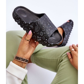 Pantoufles pour femmes à la mode sur une plate-forme massive Noir Lorette le noir 8