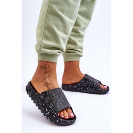 Pantoufles pour femmes à la mode sur une plate-forme massive Noir Lorette le noir 5