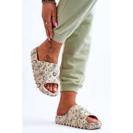 PS1 Pantoufles pour femmes à la mode sur une plate-forme massive lorette beige 7