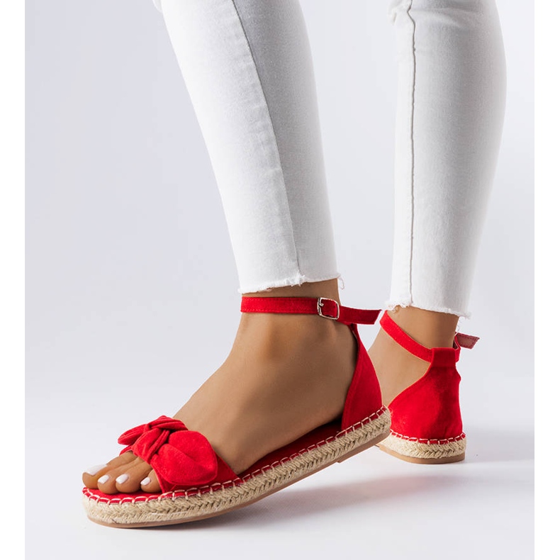 BM Espadrilles rouges à nœud Faure 1