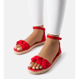 BM Espadrilles rouges à nœud Faure 2