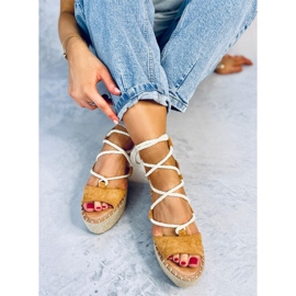 BM Espadrilles compensées Marge Camel brun 2