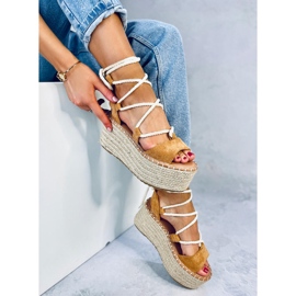 BM Espadrilles compensées Marge Camel brun 5