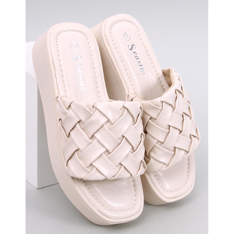 BM Sandales compensées Inaba Beige 1