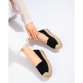 SHELOVET Espadrilles sur la plate-forme noir 1