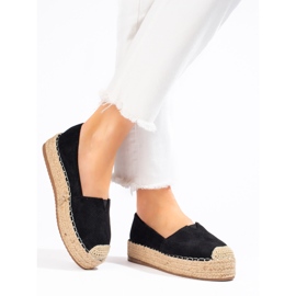 SHELOVET Espadrilles sur la plate-forme noir 2