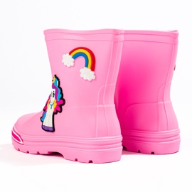 Bottes de pluie basses pour fille Shelovet, rose clair 1
