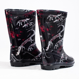Bottes de pluie garçon grand avec motif Shelovet noir 1