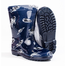 Galoches pour grand garçon avec le motif Shelovet bleu marine 2