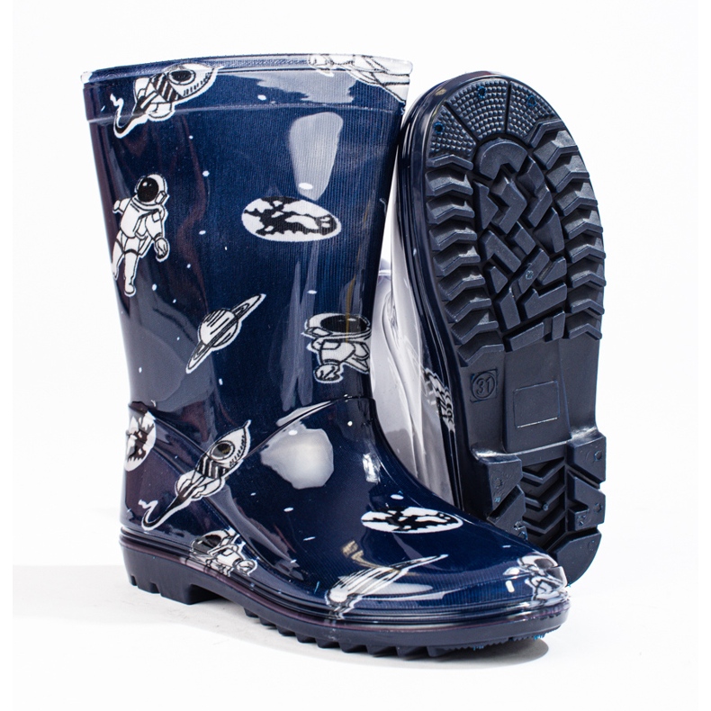 Galoches pour grand garçon avec le motif Shelovet bleu marine 2