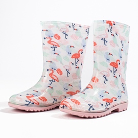 Bottes pour filles grandes avec un motif Shelovet en blanc 1