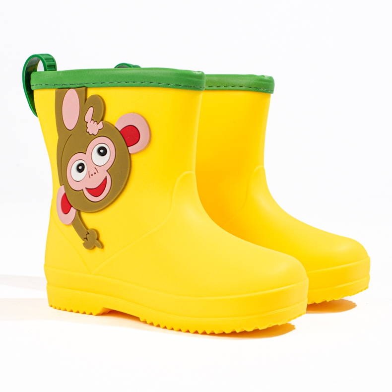 Bottines Shelovet garçon avec un singe jaune 1
