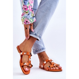 Chaussons Femme Mercure Orange Gros Clous 2