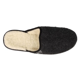 Dr.ORTO Befado chaussons en polyuréthane pour hommes 000M326 noir, isolés avec de la laine de mouton 2