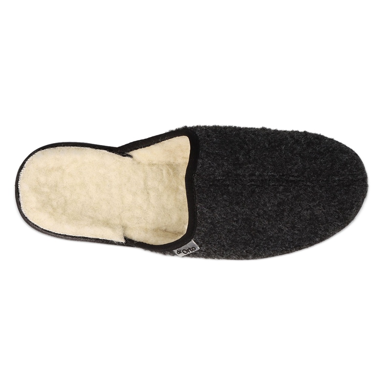 Dr.ORTO Befado chaussons en polyuréthane pour hommes 000M326 noir, isolés avec de la laine de mouton 2
