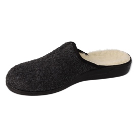 Dr.ORTO Befado chaussons en polyuréthane pour hommes 000M326 noir, isolés avec de la laine de mouton 3