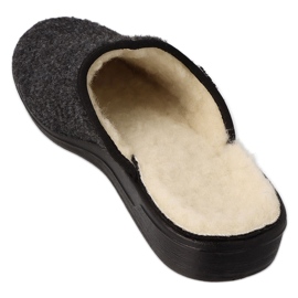 Dr.ORTO Befado chaussons en polyuréthane pour hommes 000M326 noir, isolés avec de la laine de mouton 4