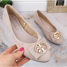 Ballerines petit talon daim beige femme Potocki BB23004 7