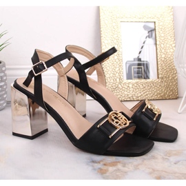 Sandales pour femmes à talon miroir noir Filippo Ds 4502 le noir 6