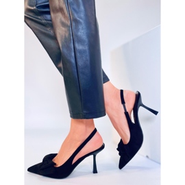 PA1 Escarpins Shirley noirs à talons ouverts le noir 2