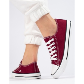 J. Star Baskets bordeaux classiques rouge 3