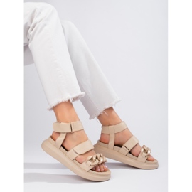 Sandales LA.FI à la mode beige 5